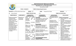 INSTITUCIÓN EDUCATIVA INMACULADA CONCEPCIÓN Plantel Oficial Departamental - Especialidad Técnico Comercial