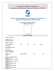 Datos Personales - Banco Centroamericano de Integración