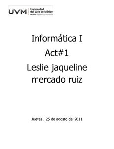 Informática I Act#1 Leslie jaqueline