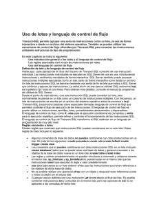 Uso del lenguaje de control de flujo