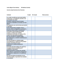 Lista de Cotejo derechos medicos y pacientes Carlos Yrizar R3MF