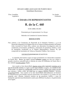 R. de la C. 440 CÁMARA DE REPRESENTANTES Entirillado Electrónico