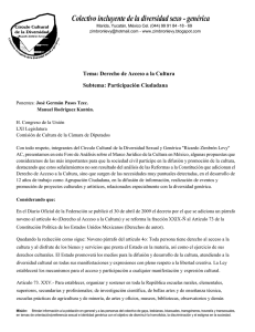 Derecho de Acceso a la Cultura: participaci&oacute;n ciudadana