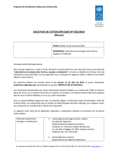 SOLICITUD DE COTIZACIÓN (SdC) Nº 032/2014 (Bienes)
