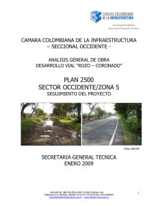 RecorridoEnero2009 - Cámara Colombiana de la Infraestructura