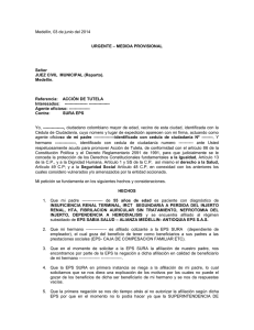 urgente – medida provisional