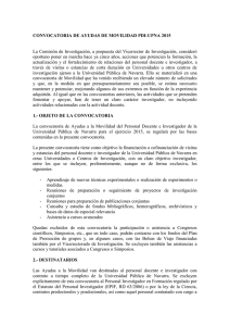 Convocatoria - Universidad Pública de Navarra