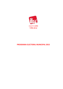 unida l`alfàs del pi PROGRAMA ELECTORAL MUNICIPAL 2015