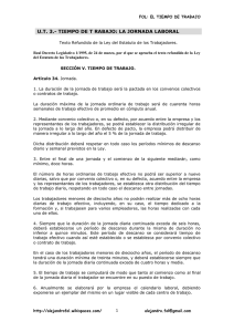 U.T. 3.- TIEMPO DE T RABAJO: LA JORNADA LABORAL