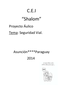 C.E.I “Shalom” Proyecto Áulico Tema: Seguridad Vial.