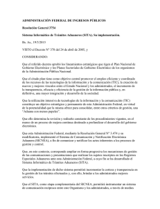 (SITA). Su implementación. Bs. As., 19/3/2015 VISTO el Decreto N