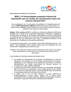 MOE y 15 Universidades presentan informe del proceso electoral 2011
