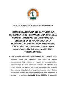 NOTAS DE LA LECTURA DEL CAPÍTULO 5 (LA