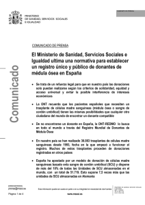 El Ministerio de Sanidad, Servicios Sociales e Igualdad ha