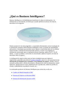 QuÃ© es Business Intelligence