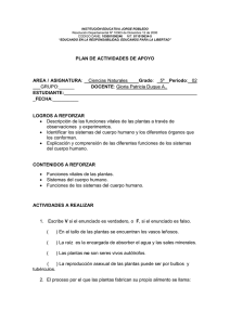 PLAN DE ACTIVIDADES DE APOYO AREA / ASIGNATURA ESTUDIANTE: