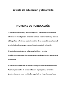 revista de educacion y desarrollo NORMAS DE PUBLICACIÓN 1