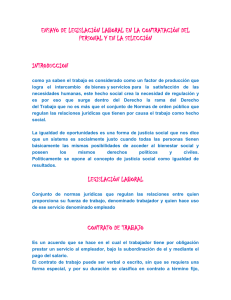 ENSAYO DE LEGISLACIÓN LABORAL EN LA CONTRATACIÓN DEL INTRODUCCION