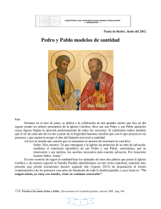 Pedro y Pablo modelos de santidad