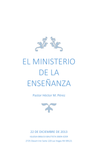 EL MINISTERIO DE LA ENSEÑANZA