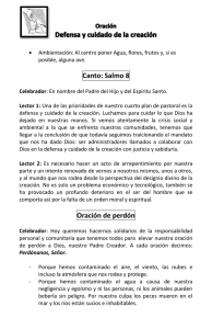 Oración (Defensa y cuidado de la Creación)