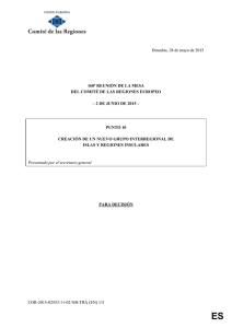 Creación de un nuevo Grupo Interregional de Islas y