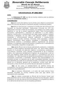 ordenanz a nº 1662/2014 - Honorable Concejo Deliberante