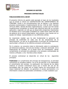 Informe de gestión 2010 - Gobernación de Córdoba