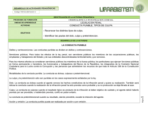 CONDUCTA PUNIBLE, TIPOS DE CULPA CRIMINALISTICA E INVESTIGACION JUDICIAL