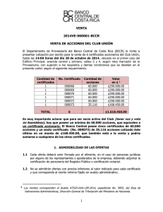Cartel 2014VE-000001-BCCR Acciones Club Unión