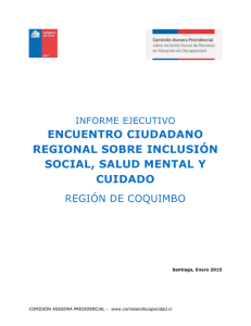 ENCUENTRO CIUDADANO REGIONAL SOBRE INCLUSIÓN SOCIAL, SALUD MENTAL Y CUIDADO