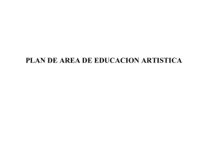 PLAN DE AREA DE EDUCACION ARTISTICA