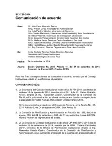 Comunicación de acuerdo SCI-727-2014 Para: