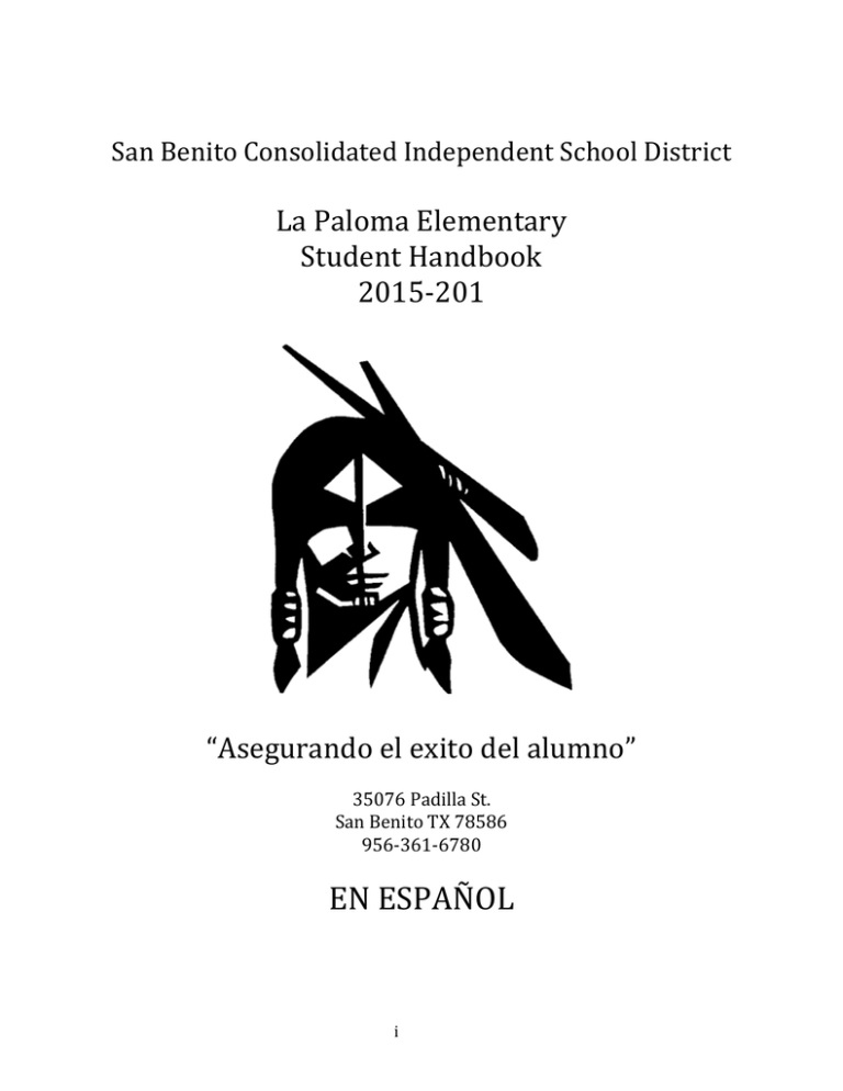 Student Handbook La Paloma Elementary School