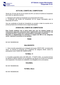 Acta del Comite de Competicion de 20/10/2015
