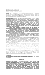 RESOLUCIÓN Nº 104/2015 D.E. Chajarí, (E. Ríos), 09 de Marzo de
