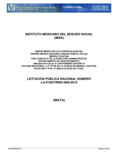 INSTITUTO MEXICANO DEL SEGURO SOCIAL (IMSS)  PRE CONVOCATORIA