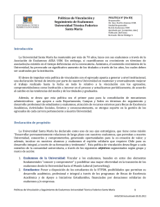 Políticas de Vinculación y Seguimiento de Exalumnos Universidad Técnica Federico