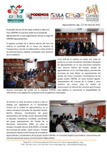 Boletin X Foro CIMTRA realizado en Aguascalientes – 22 Mayo 2015