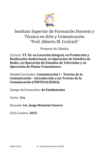 IFDAC Proyecto de Catedra Comunicación 1 2015