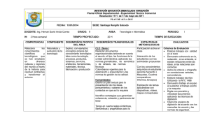 INSTITUCIÓN EDUCATIVA INMACULADA CONCEPCIÓN Plantel Oficial Departamental - Especialidad Técnico Comercial