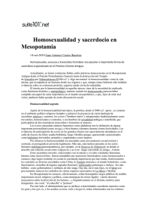 Mesopotamia Homosexualidad y sacerdocio en Juan Antonio Cantos Bautista