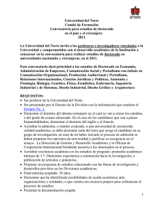 Convocatoria - Universidad del Norte