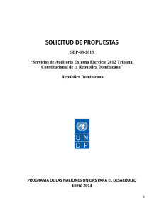 SDP-03-2013 Servicios de Auditoria Externa Ejercicio 2012 Tribunal