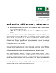 México celebra su 202 Aniversario en Luxemburgo