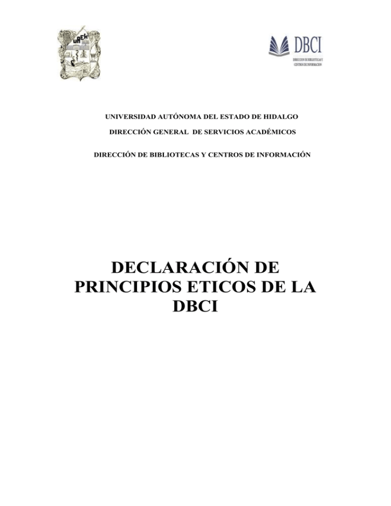 Declaración De Principios Eticos De La Dbci 0581