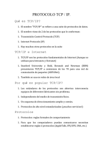PROTOCOLO TCP / IP. Qué es TCP/IP?