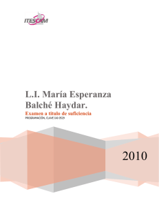 LI María Esperanza Balché Haydar. Examen a titulo de