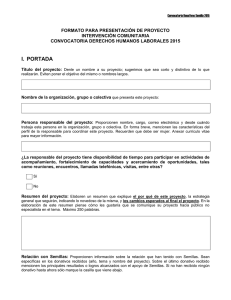 Formato para Presentación Propuesta para Intervención