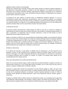 AMÉRICA LATINA: DE 1950 A LA ACTUALIDAD